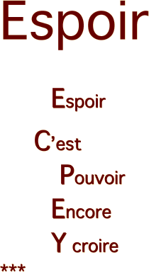 l'espoir